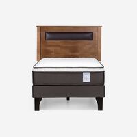 Cama Europea Rosen 1,5 Plazas New Style 4 Plus + Respaldo Ferrara