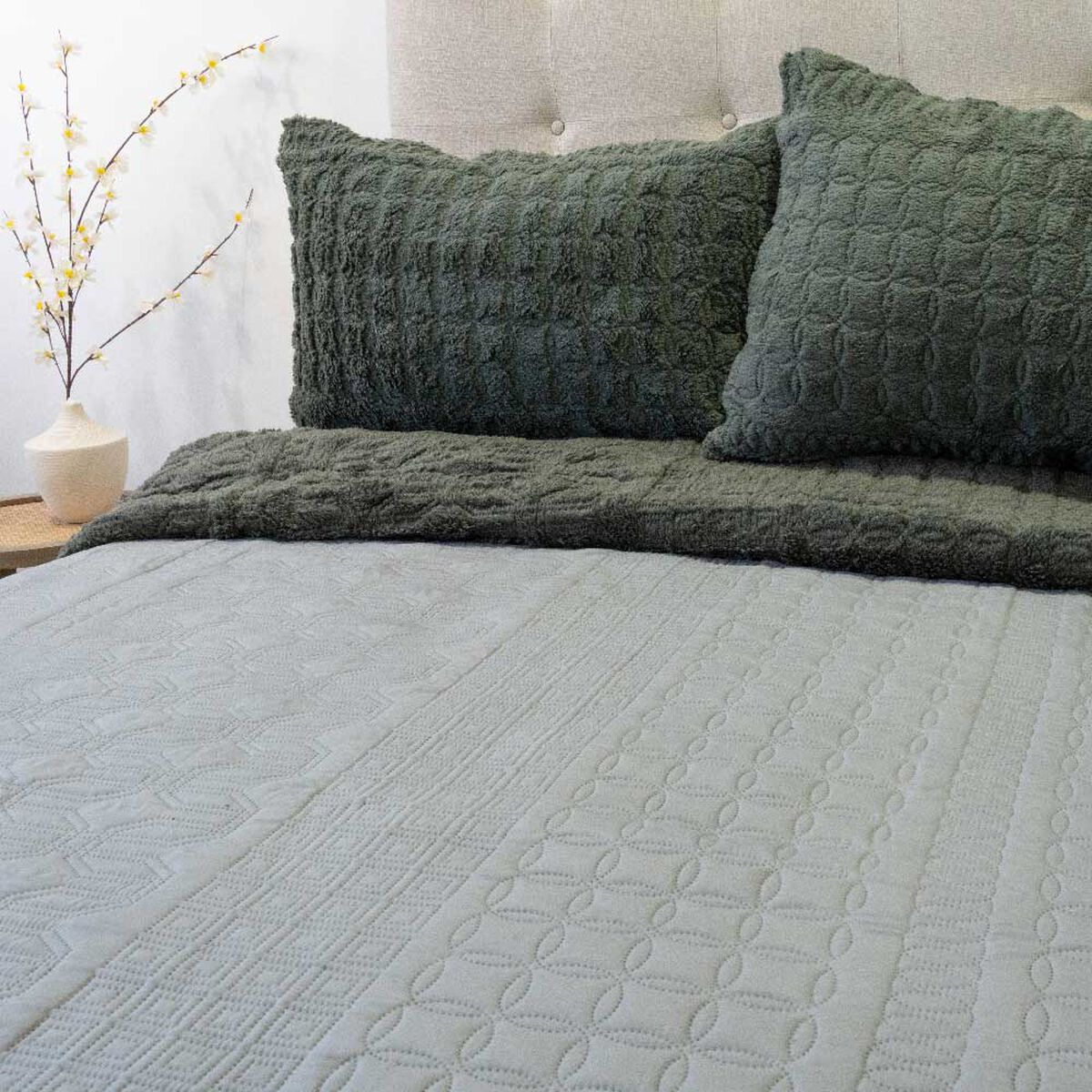 Quilt Doral 2 Plazas Viena Liso Gris