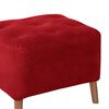 Pouf Latam Home Lyon Cuero Kentucky Rojo
