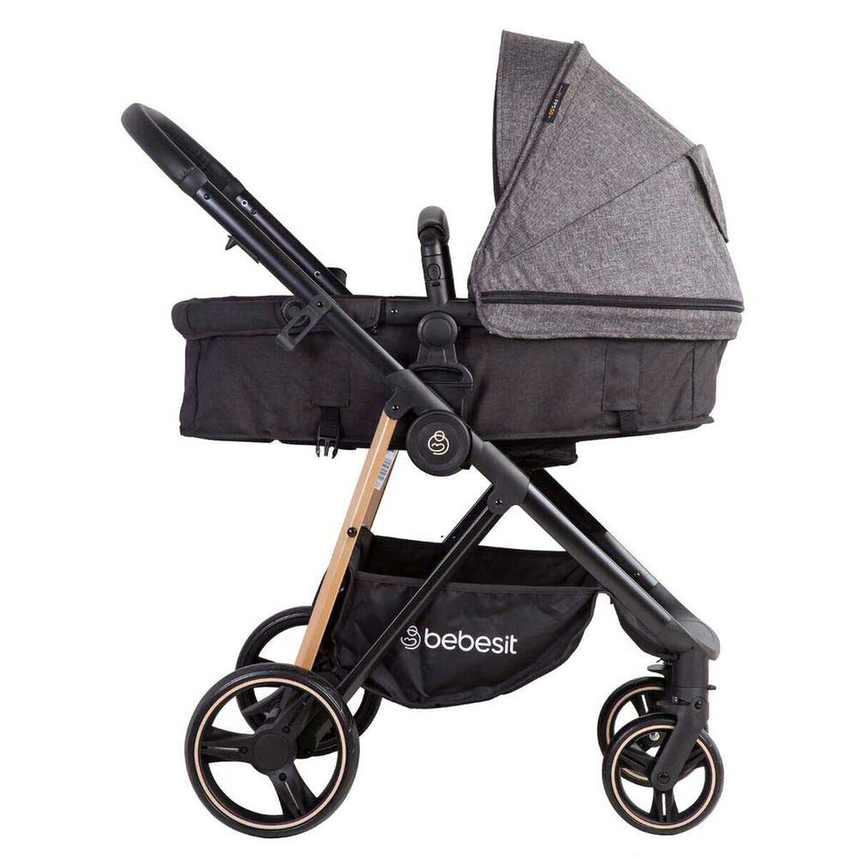 Coche Cuna Travel System Bebe Cosmos con Base Negro Bebesit