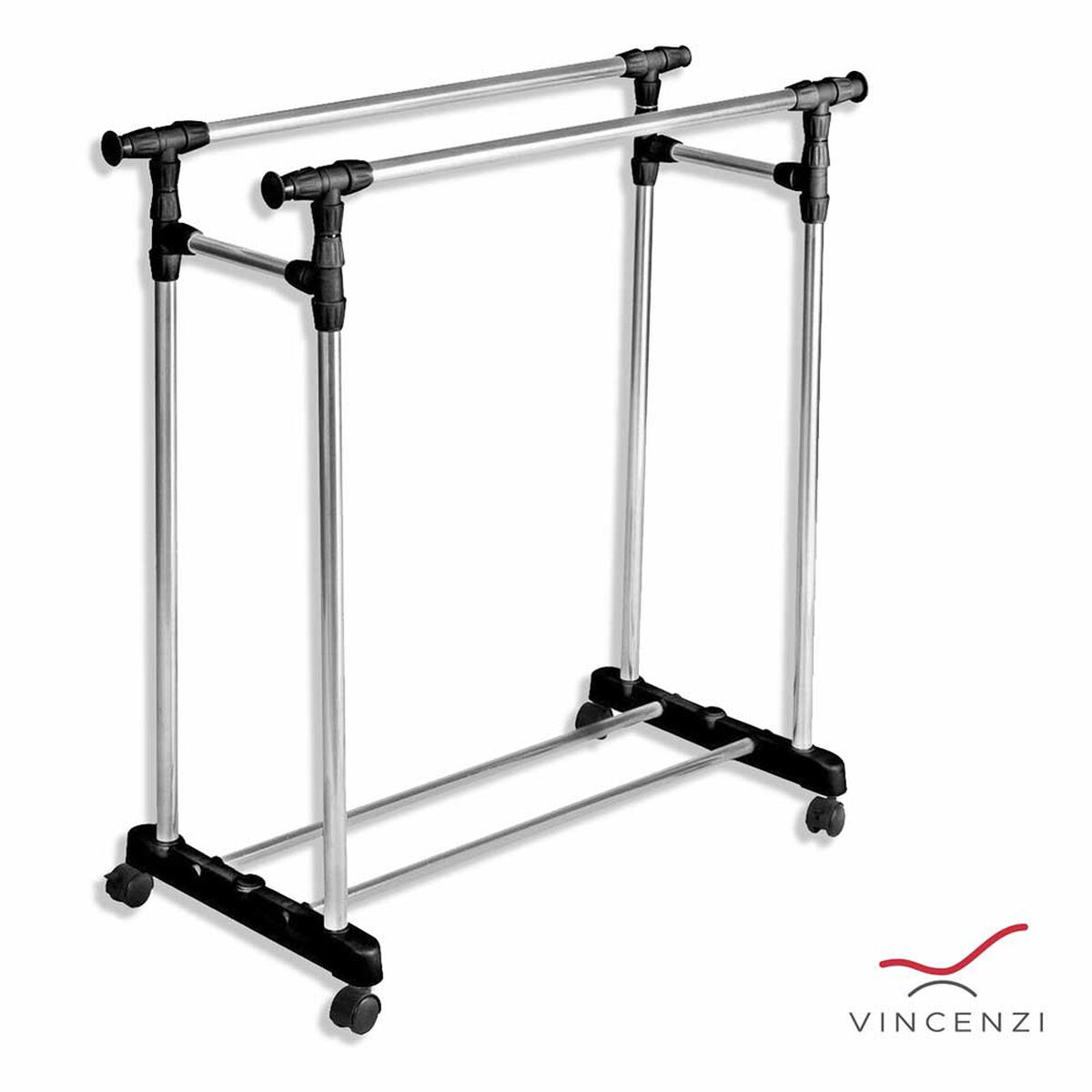 Colgador de Ropa Metálico Vincenzi Doble Tendedero