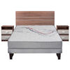 Cama Europea Flex Full Threrapedic Más + Respaldo + 2 Veladores