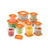 Set 12 Contenedores Pl&aacute;sticos Mademsa Transparente Naranjo