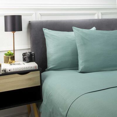 Imagen 2 del producto Juego de Sábanas Embossed Zibel 1,5 Plazas Liso Verde