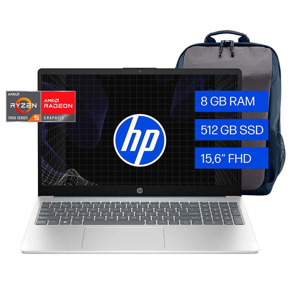 Notebook HP 15-fc0250la AMD Ryzen 5 8 GB 512 GB SSD 15,6"