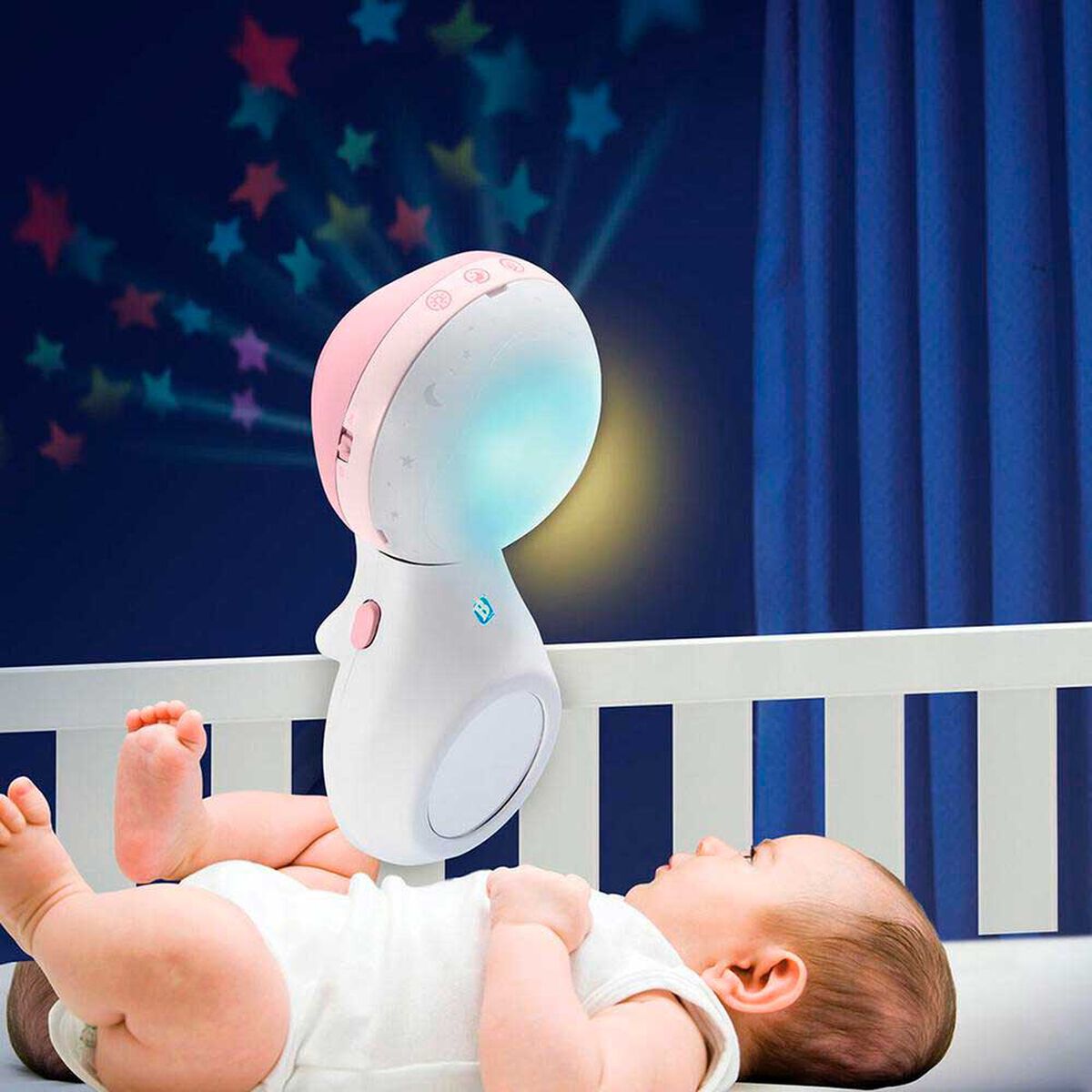 Movil Bebe Proyector Musical 3 en 1 Beige Infantino