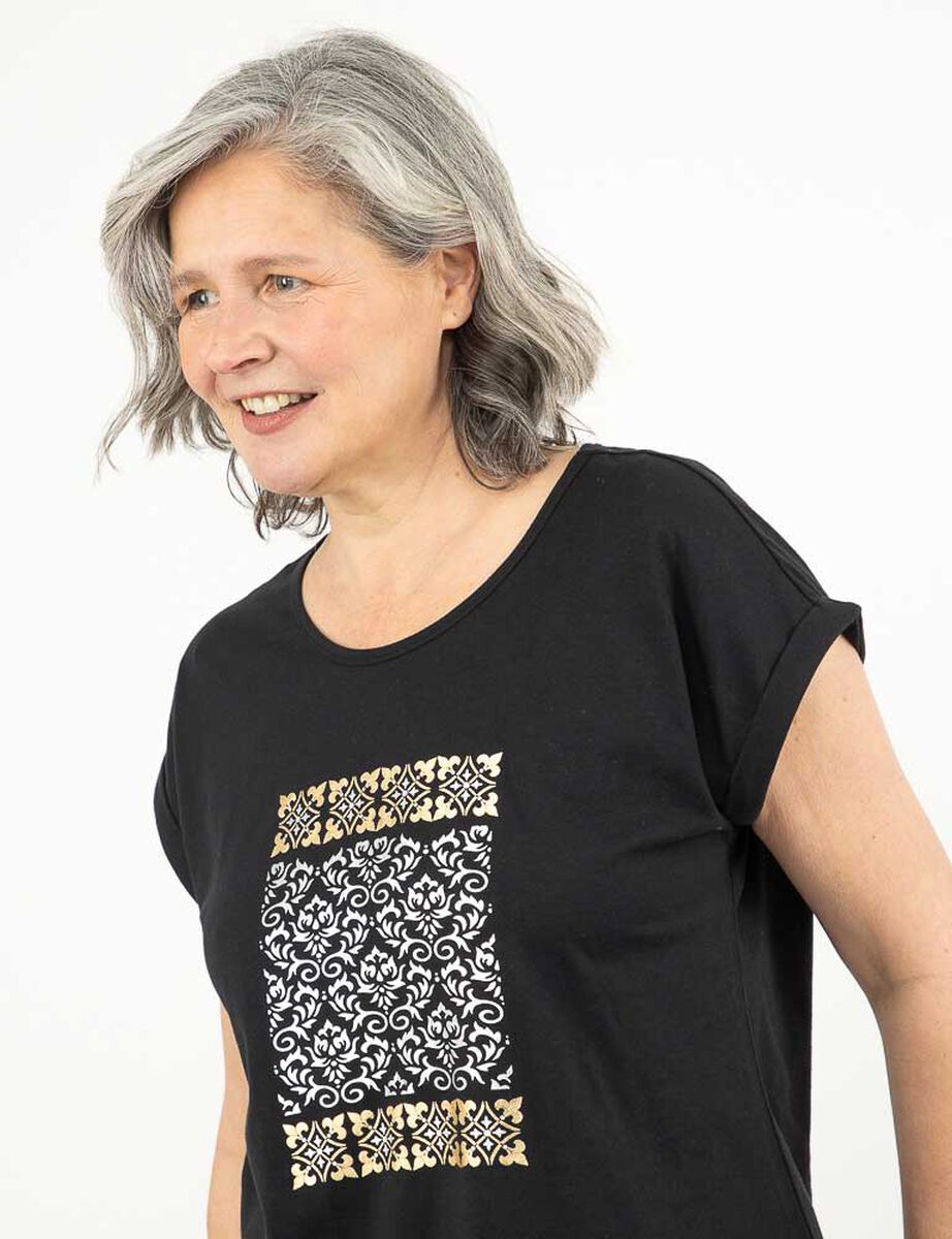 Polera Con Estampado Manga Corta Mujer Portman Club