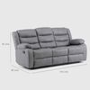 Juego de Living Reclinable Daniels Sof&aacute; 3 Cuerpos + 2 Bergers Roma Gris