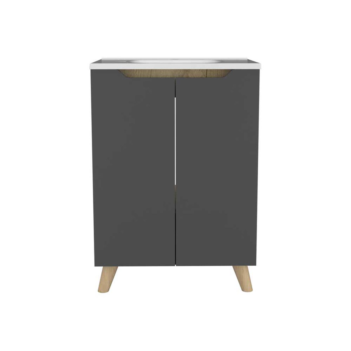 Mueble Lavamanos TuHome Laurent 1 Puerta Plomo