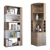 Combo Bar Esquinero + Biblioteca TuHome Beijing Wengue Blanco