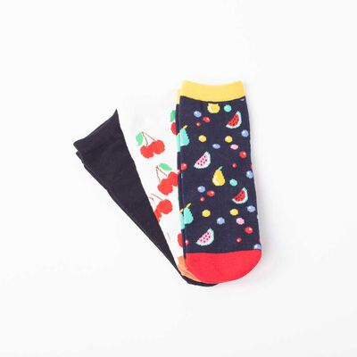 Imagen 1 del producto Pack 3 Calcetines Mujer Icono Naranjo