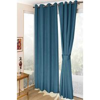 Juego de Cortina Doral Melbourne 140x220 cm Azul Petroleo