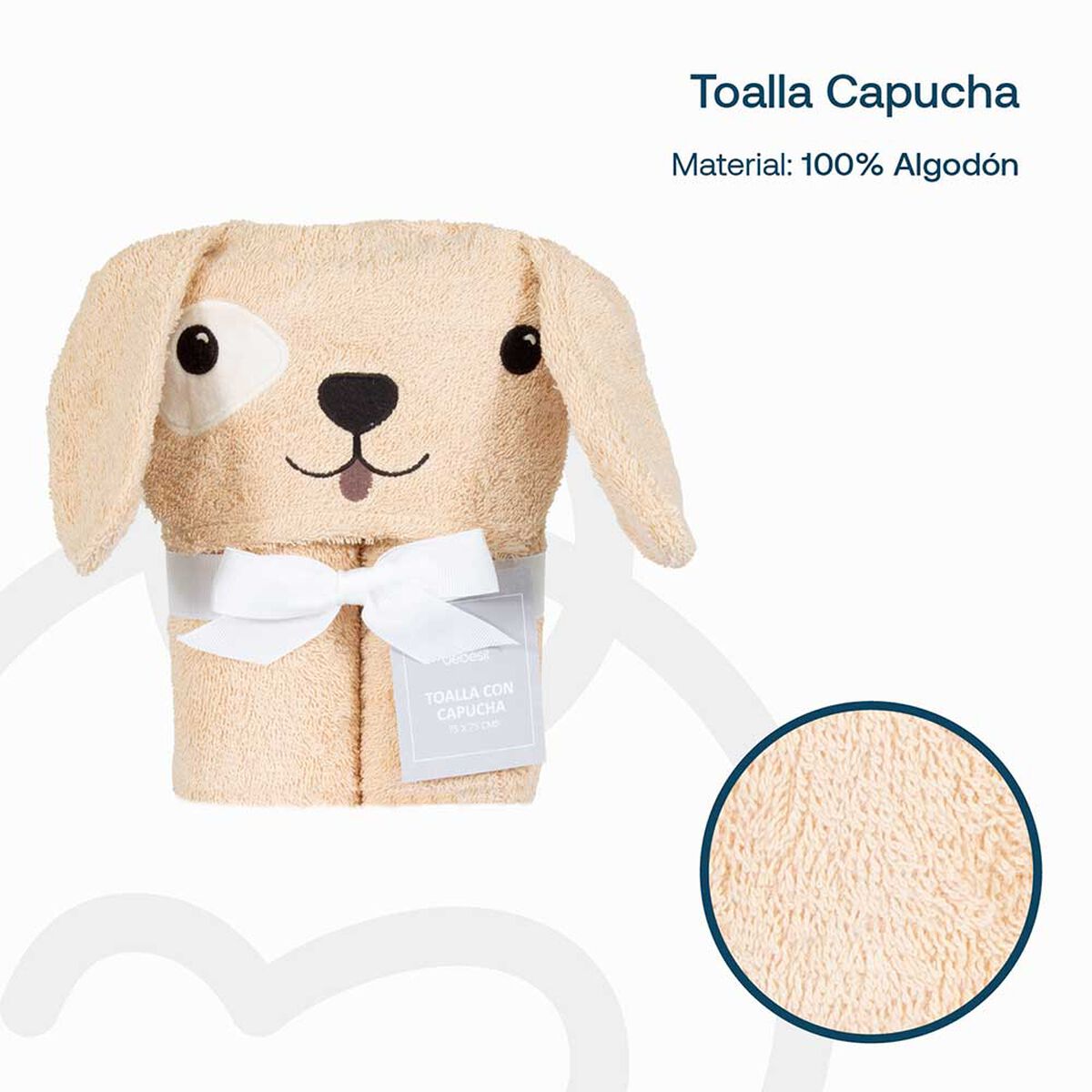 Toalla Capucha Perro Bebesit