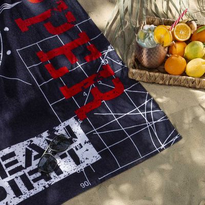 Toalla de Playa Velour Casanova Navy 75 x 150 cm