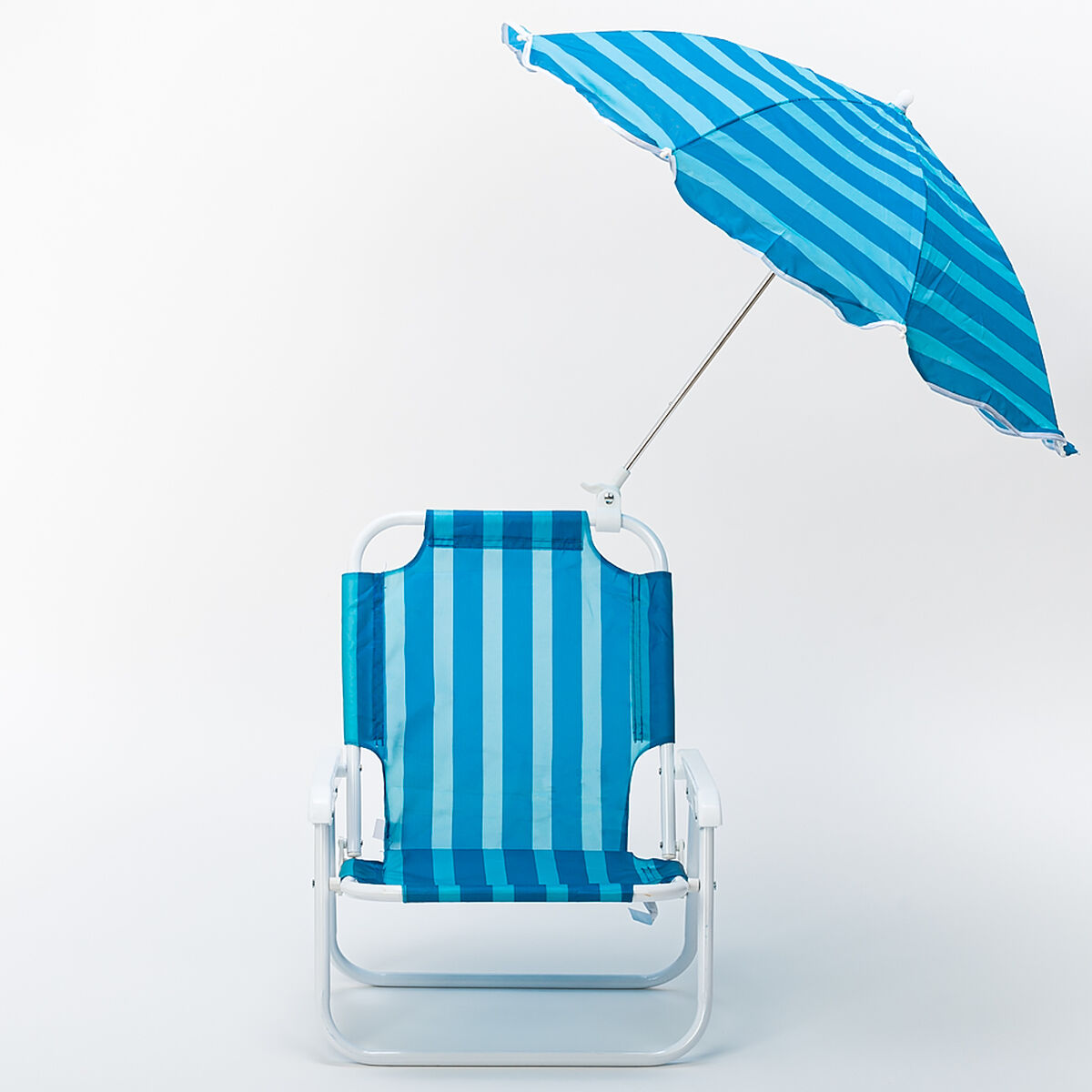Silla de Playa Niño con Quitasol Rayas