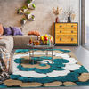 Alfombra Modalfo Exclusive Floreado Turquesa 150x200 cm