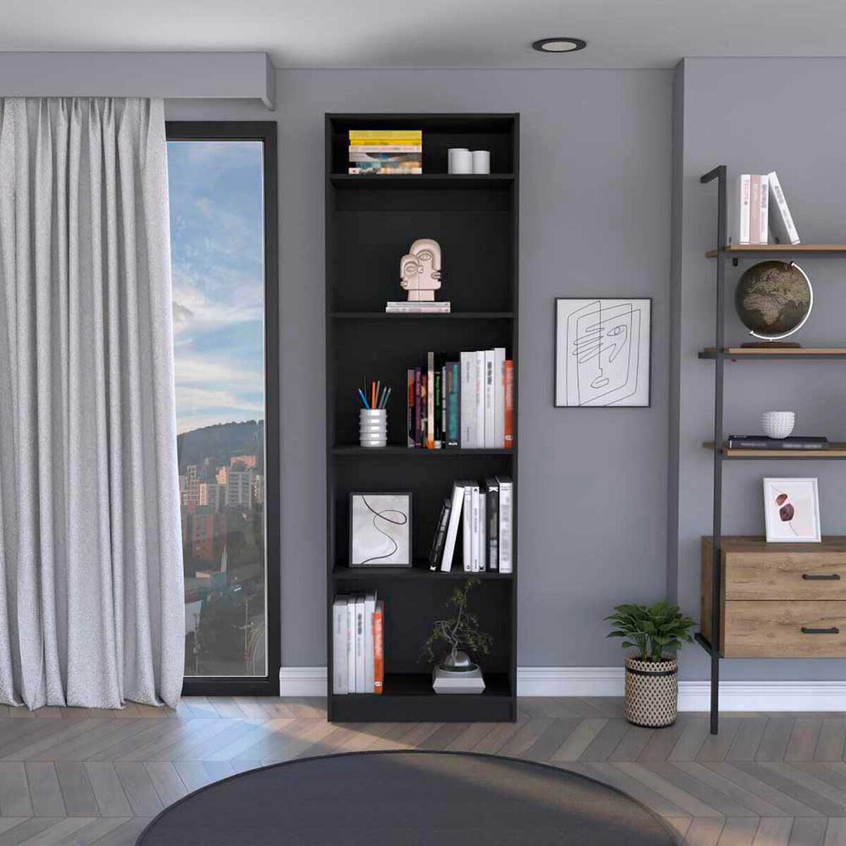 Estante 4 Repisas + Complemento TuHome Home Wengue