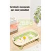 Bañera con Termómetro Cojín Premium Verde LuBabycas