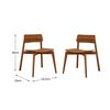 Pack 2 Sillas de Comedor Roca Nature Caoba