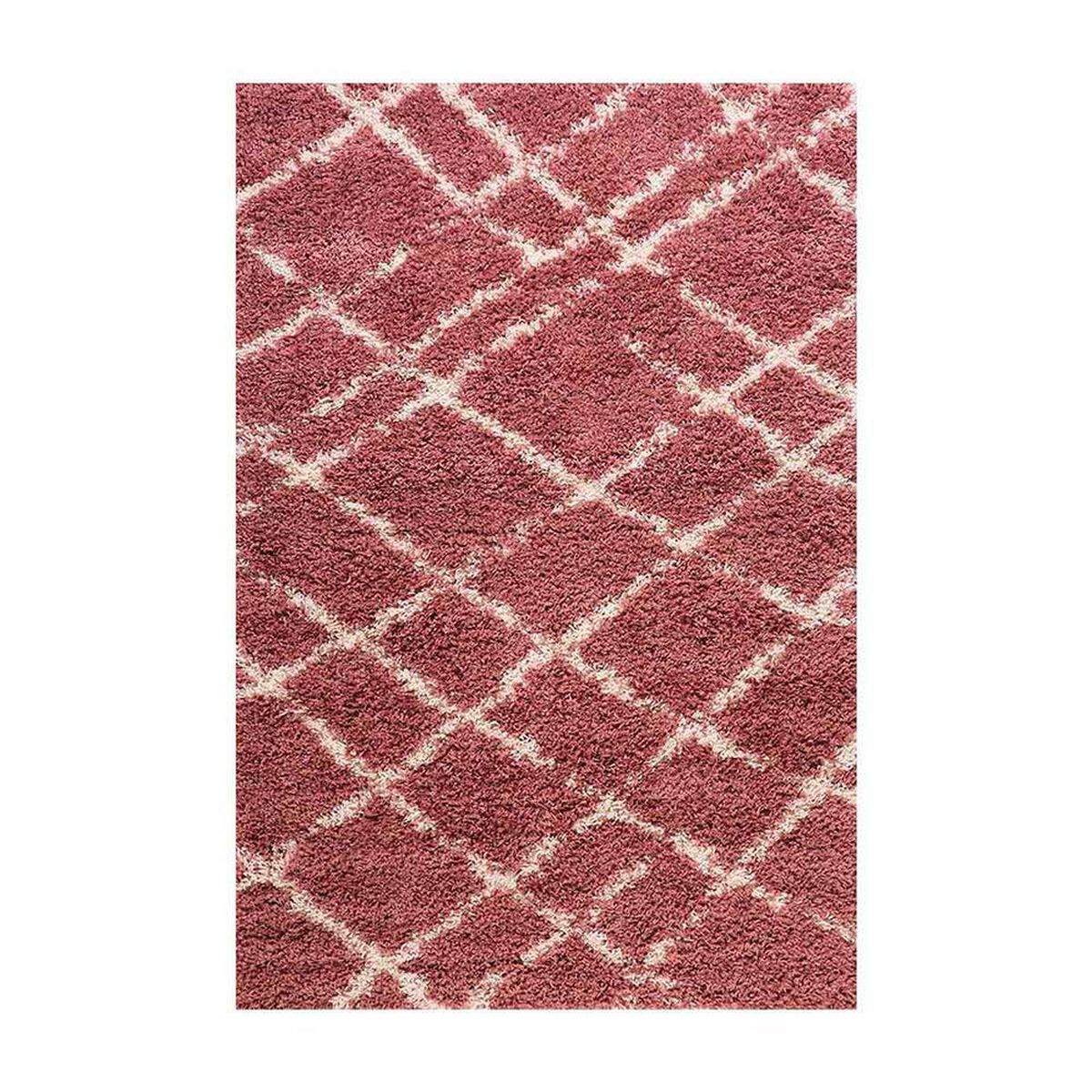 Alfombra Dib Shaggy Design 180 x 275 cm Rosa
