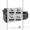 Sofá Reclinable Zoy Home Brunei 3 Cuerpos Negro