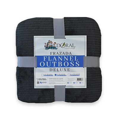 Frazada Poliéster Doral 2 Plazas Deluxe Gris Oscuro