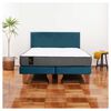 Cama Europea Latam Home Base Dividida 2 Plazas Zen Best Azul + Respaldo