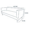 Sof&aacute; Tela Velvet Latam Home Sorrento 3 Cuerpos