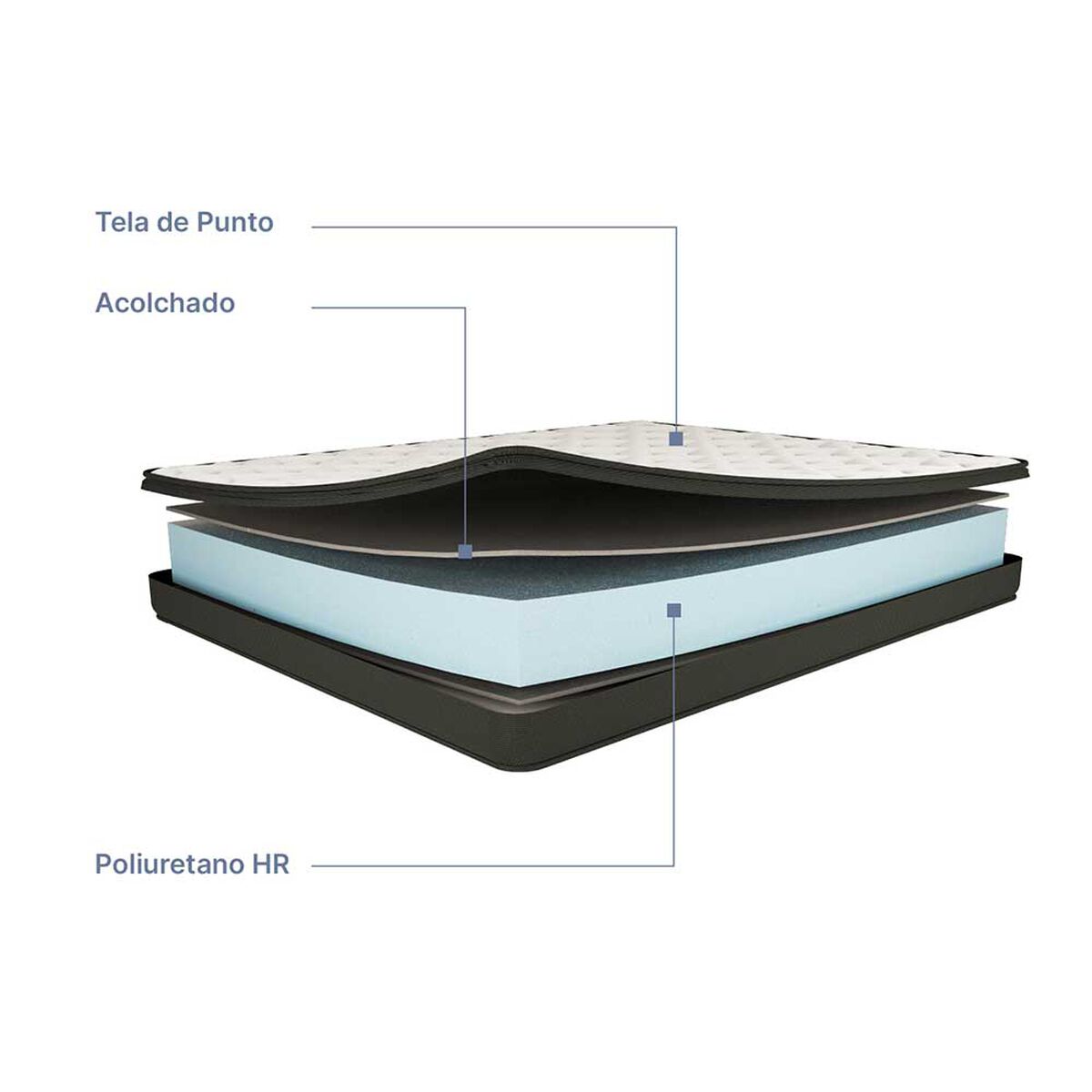 Colch&oacute;n Drimkip 1,5 Plaza Funcional 190 cm