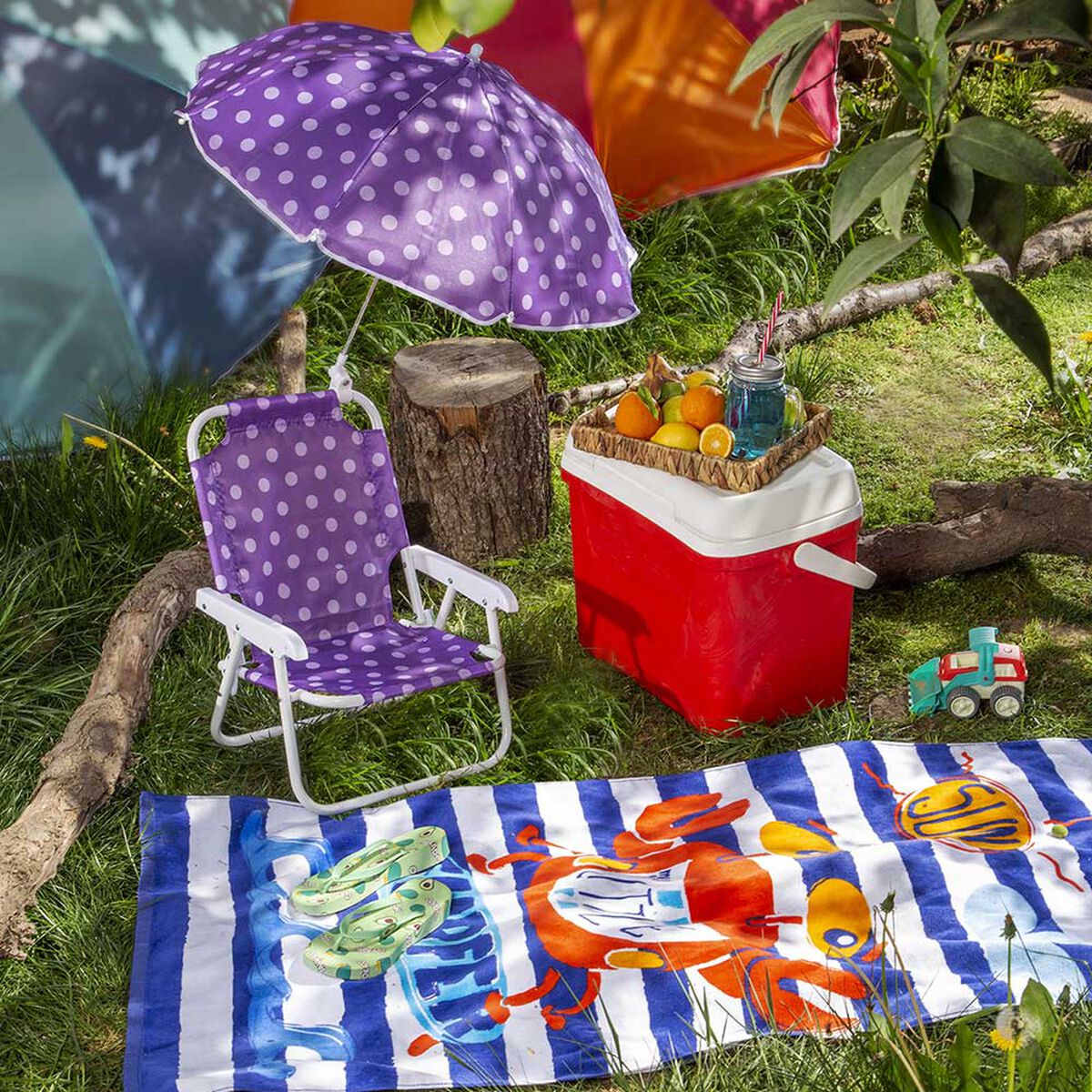 Silla de Playa Infantil + Quitasol Casanova Kids Dots