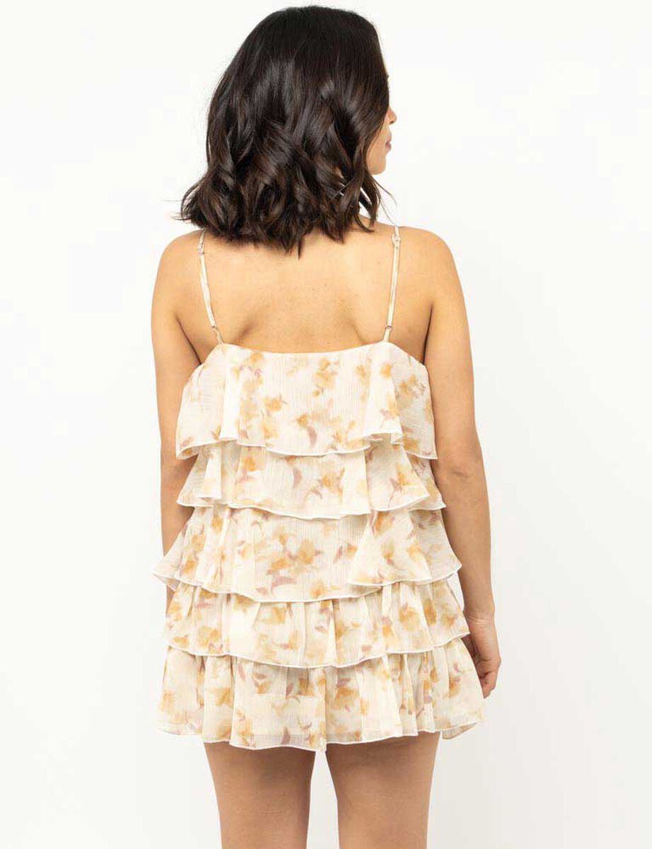 Vestido Corto Vuelos Sin Mangas Mujer Zibel