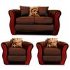 Juego de Living Elegant Detail Girona Sof&aacute; 2 Cuerpos + Dos sillones 1 Cuerpo Caf&eacute;