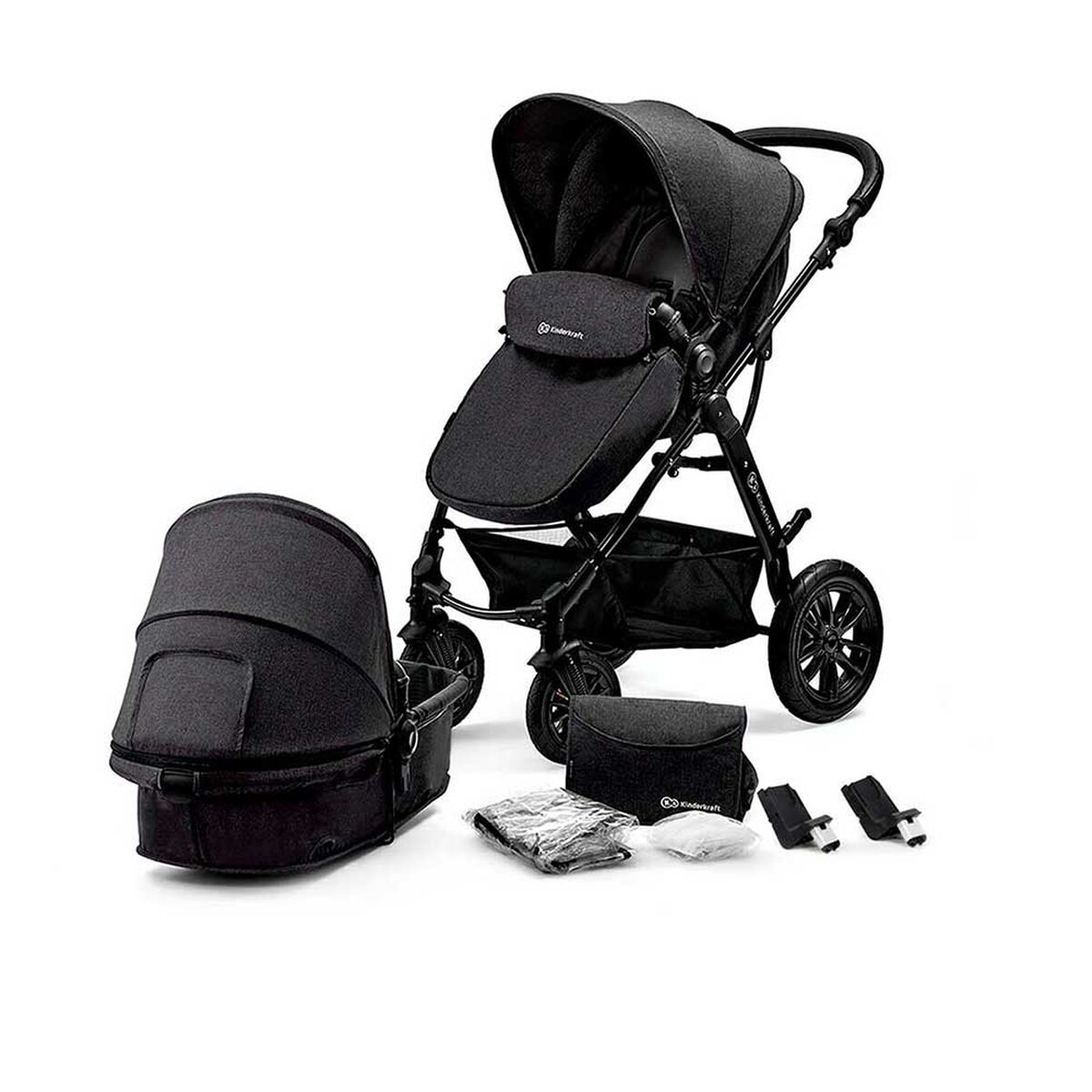 Coche de Paseo Moov 2 en 1 Negro Kinderkraft