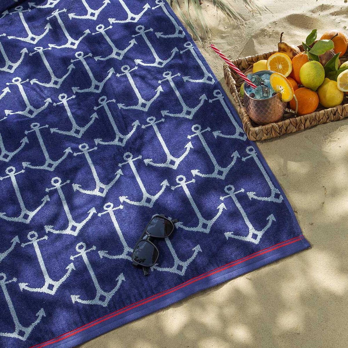 Toalla de Playa Jacquard Casanova Anchor 86 x 160 cm