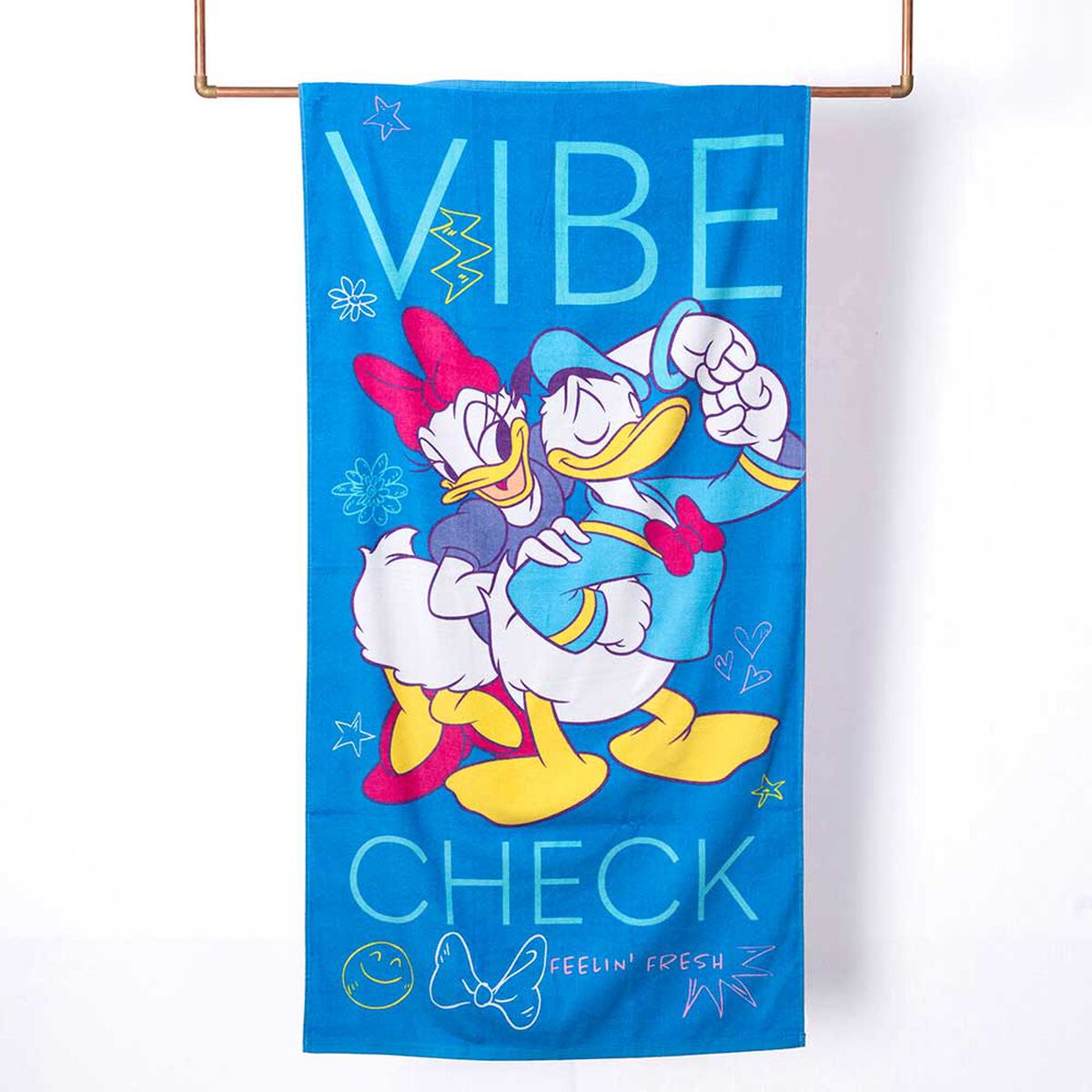 Toalla de Playa Infantil Disney Check Minnie 70 x 140 cm