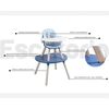 Silla de Comer Bebesit Baby Desk 3 en 1 Azul