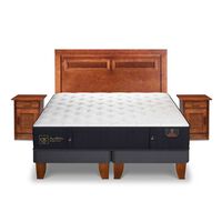Cama Europea CIC Base Dividida King Premium + Respaldo + Veladores