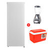Combo Freezer Vertical Midea MFV 1600B208FN 157 lt + Juguera Hyundai HY800J 1,5 lt. + Cooler Wenco 22 lt.