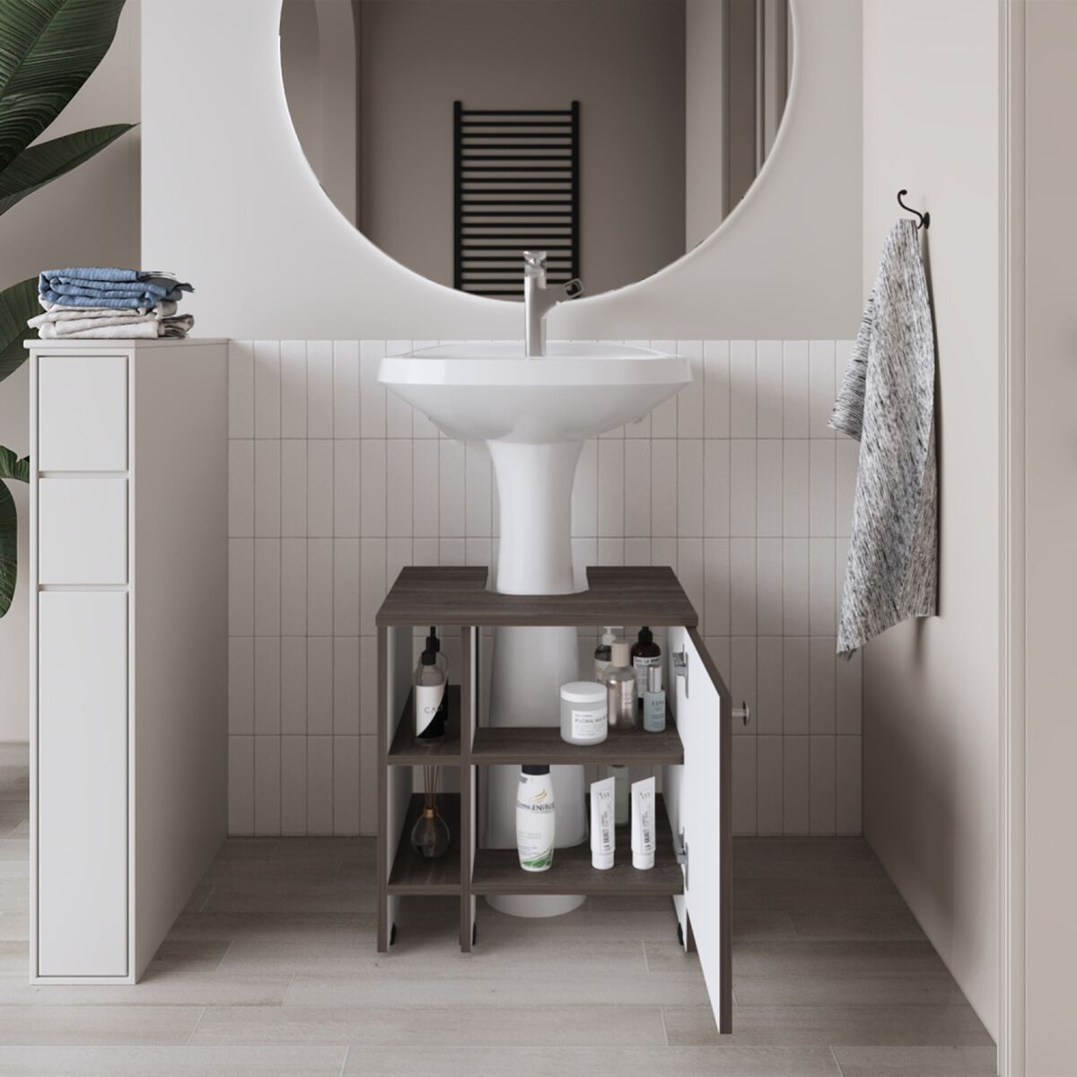 Mueble De Baño TuHome Basic Milan y  Blanco