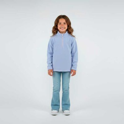 Polerón Polar Niña Chess Celeste, Crudo, Lila, Rosado