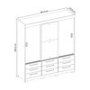 Closet Home Mobili Enzo 3 Puertas 9 Cajones Beige