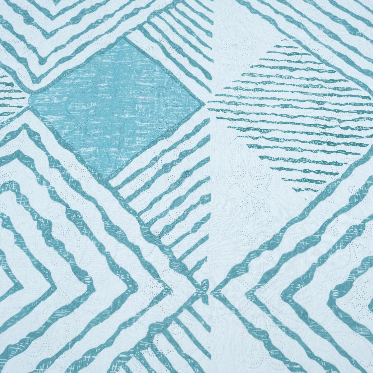 Quilt Doral Hotpress Estampado 1,5 Plazas Aqua