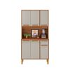 Mueble de Cocina Home Mobili Bosko 6 Puertas 1 Cajón Café y Blanco Off