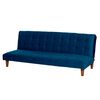 Futón Latam Home Turin Velvet 3 Cuerpos Azul Petróleo