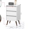 Velador Onessta Wood 3 Cajones Blanco