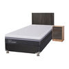 Box Spring CIC 1,5 Plazas Ortopedic Advance + Respaldo + Velador