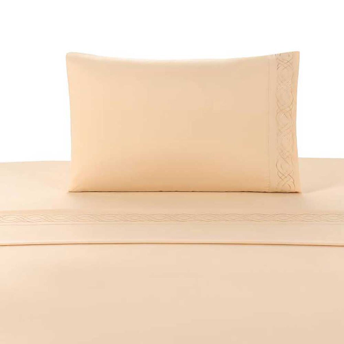Juego de Sábanas Illusions 1,5 Plazas Bordada Blonde Beige