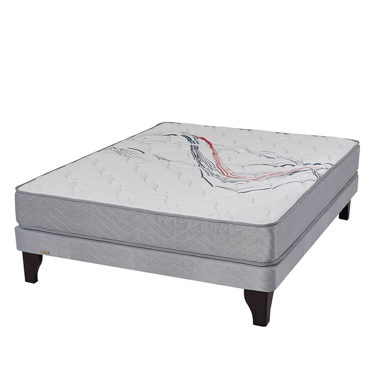 Cama Europea Flex 2 Plazas Threrapedic Más Gris
