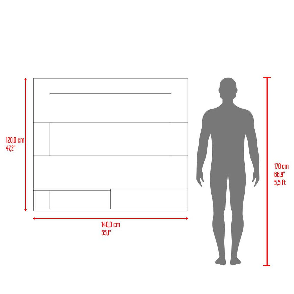 Panel Tuhome Beijing Hasta 55" Bardolino-Blanco