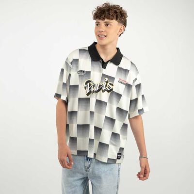 Polera Manga Corta Hombre Icono White